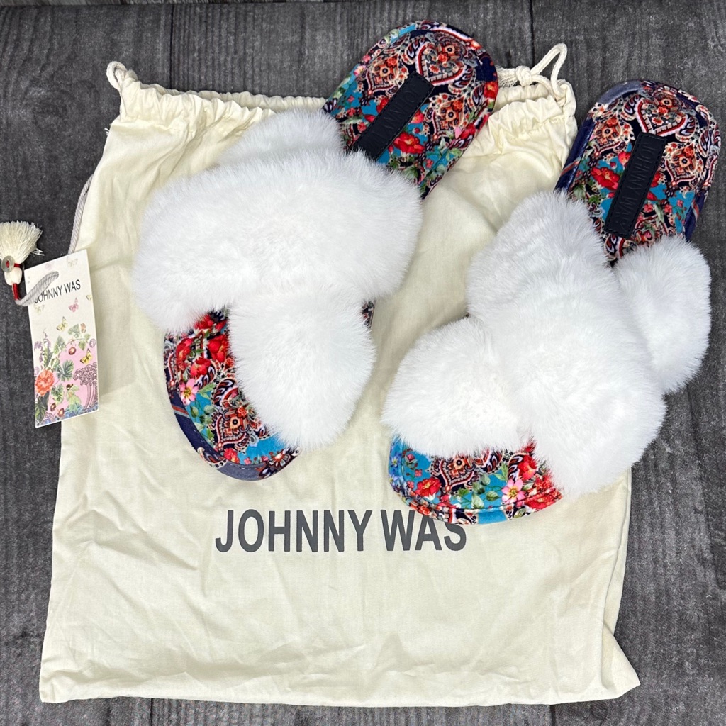 Johnny Was Indy X Slippers Nwt